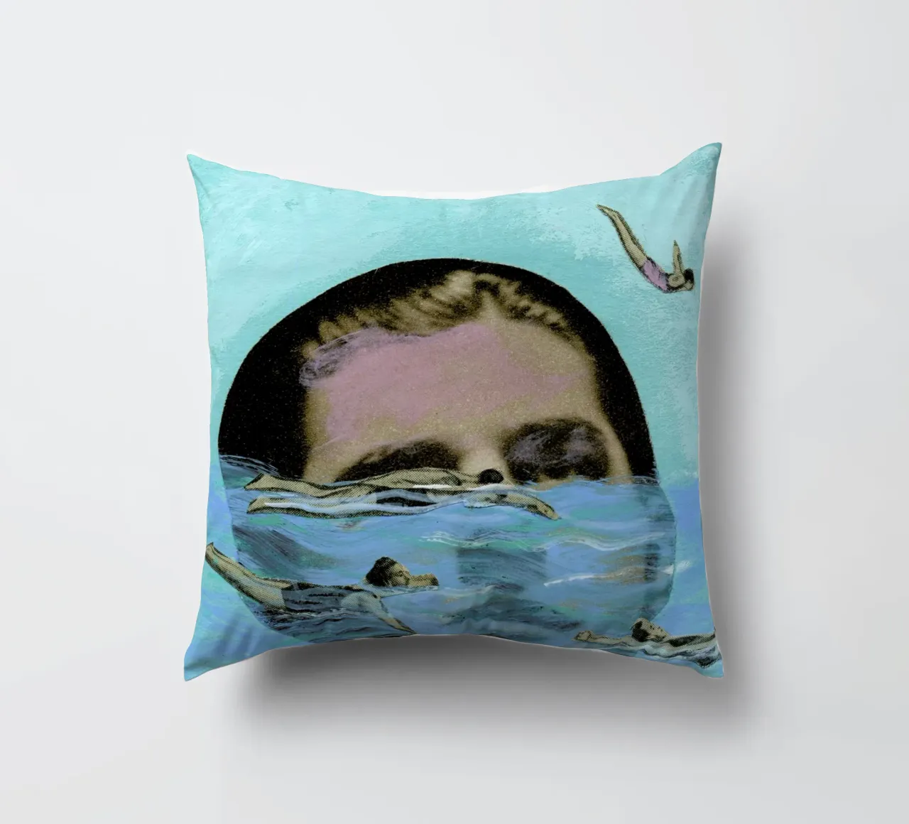 Man Overboard Kissen von Ellen Weinstein