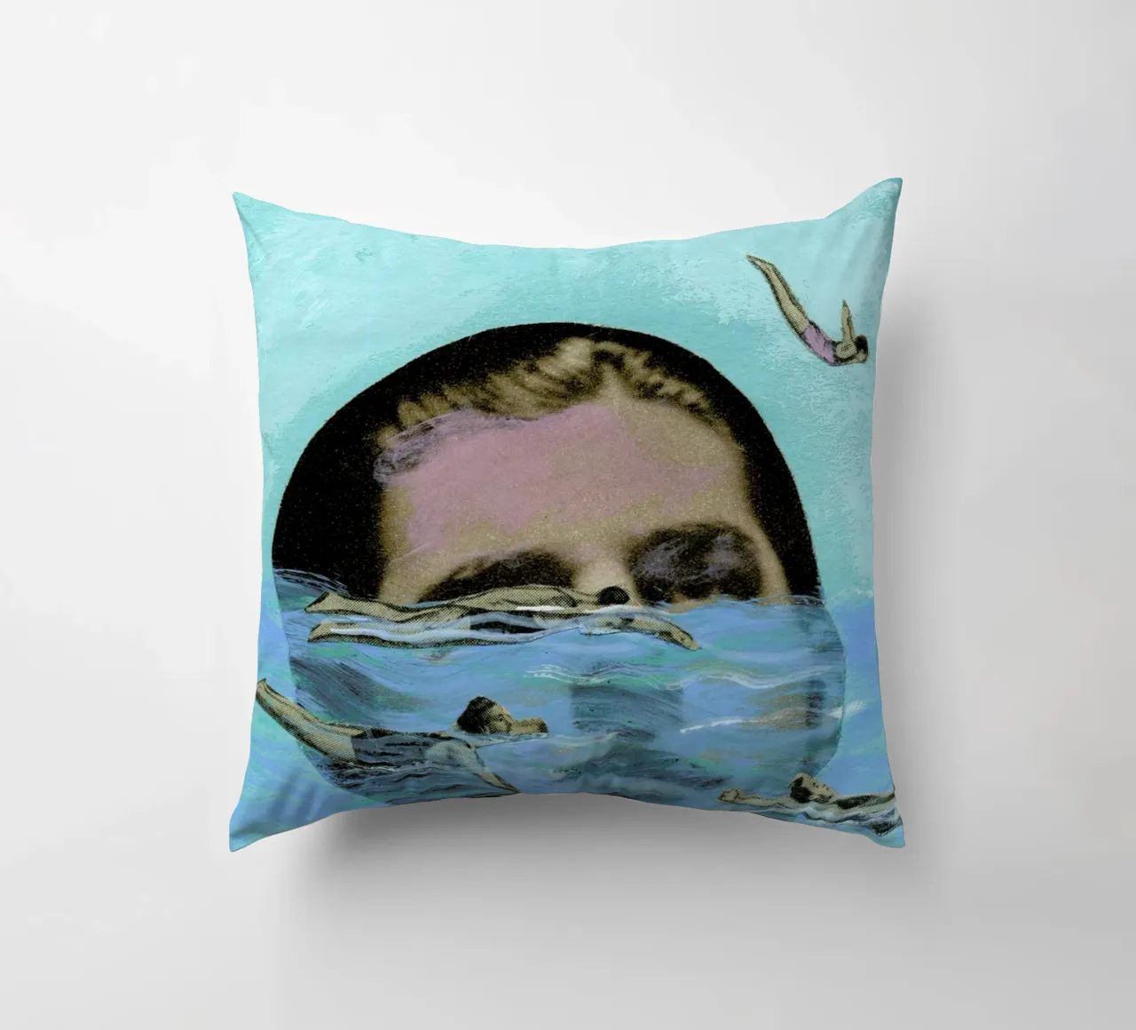 Man Overboard cuscino da Ellen Weinstein