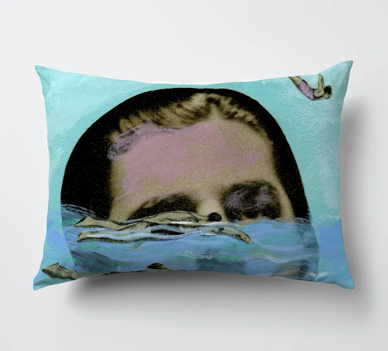 Man Overboard Kissen von Ellen Weinstein