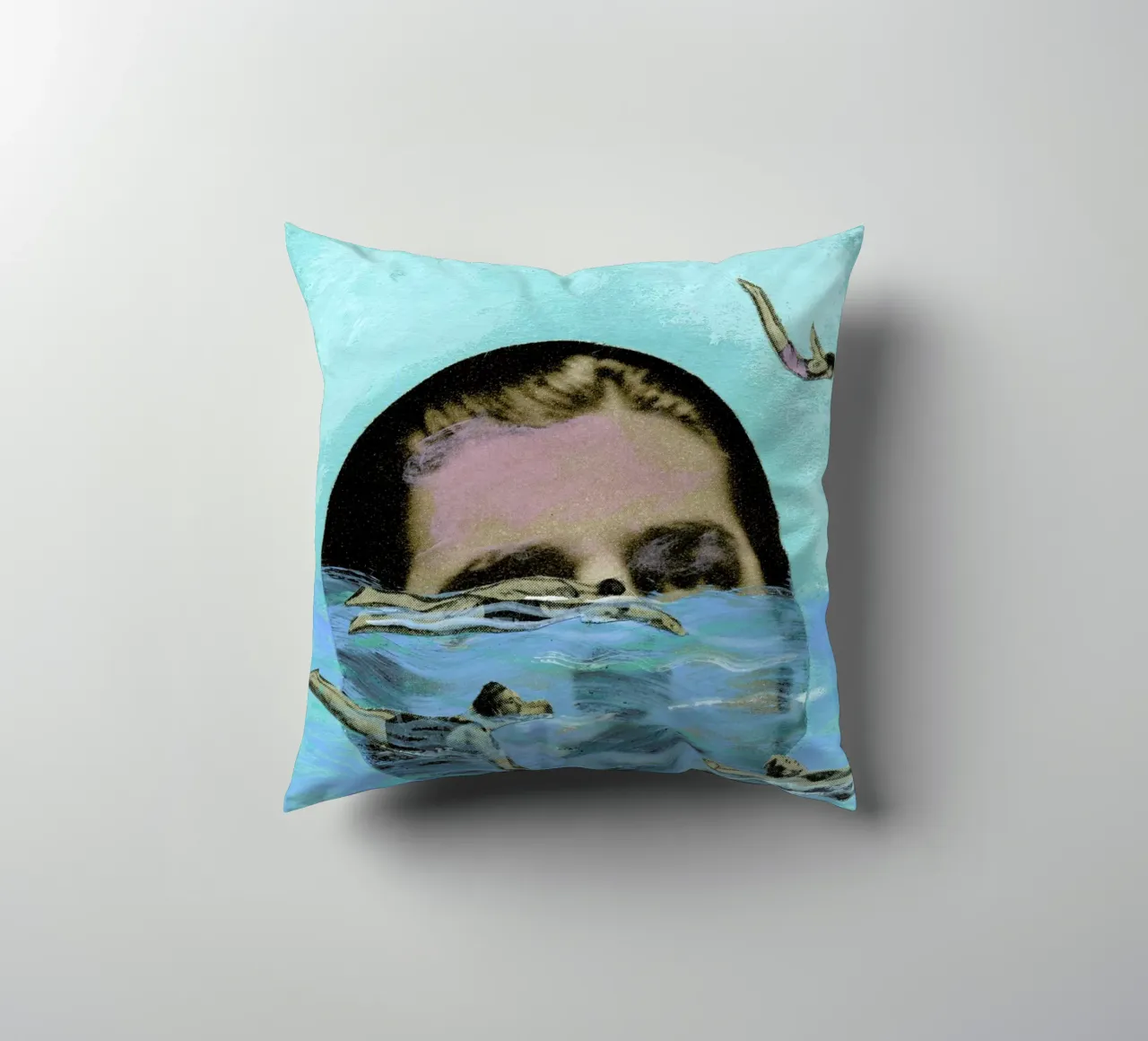 Man Overboard cuscino da Ellen Weinstein