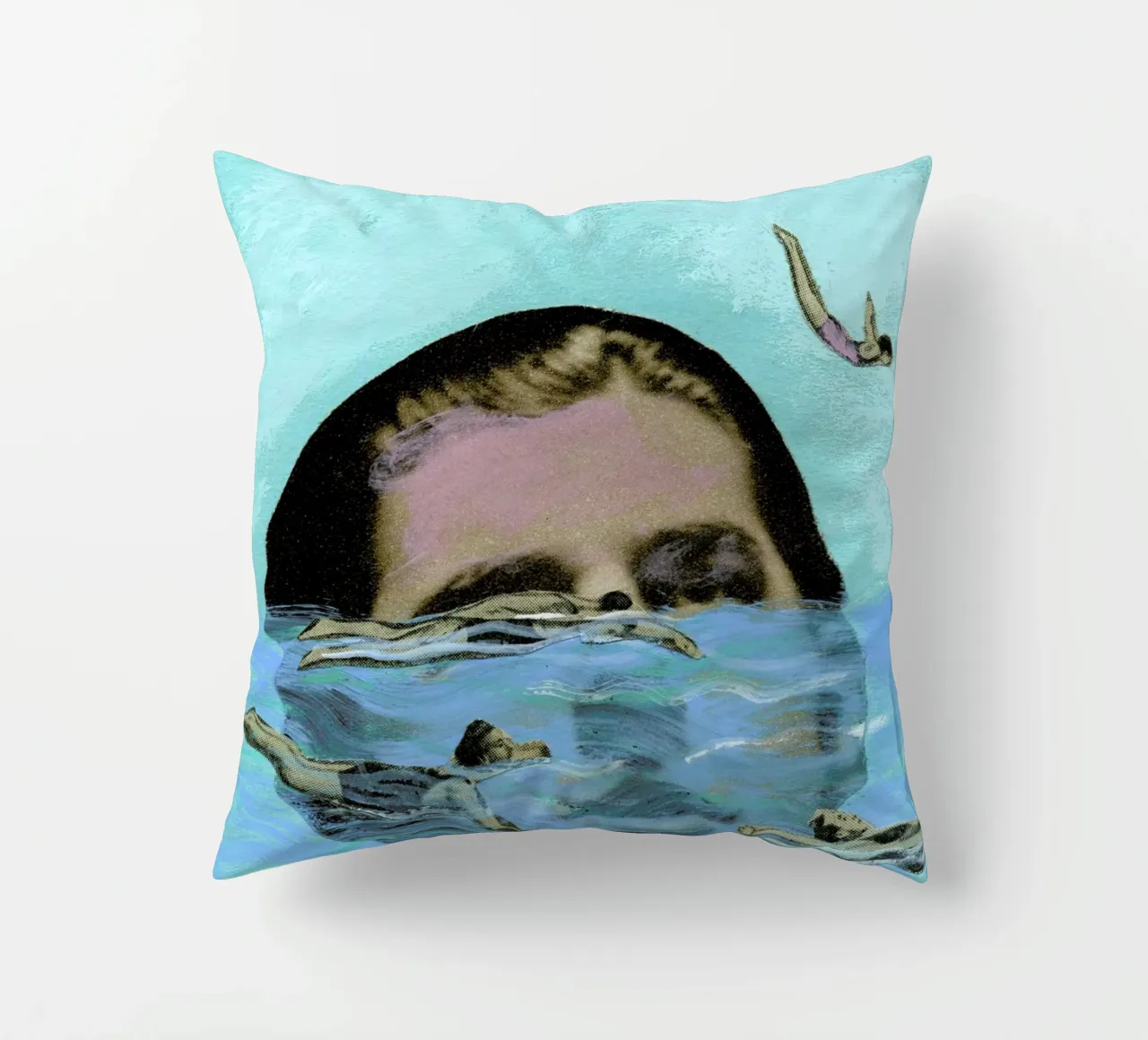 Man Overboard Kissen von Ellen Weinstein