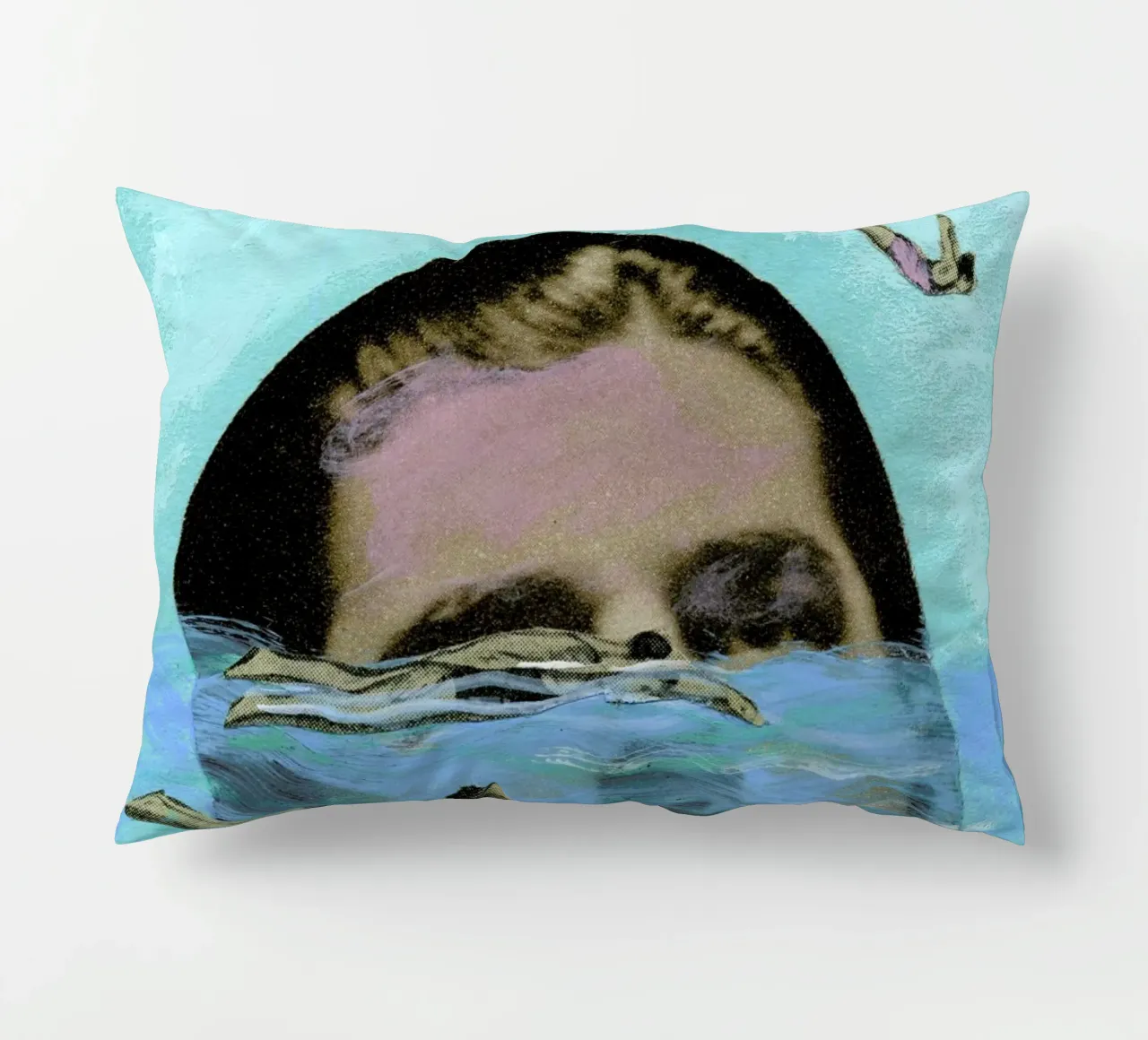 Man Overboard Kissen von Ellen Weinstein