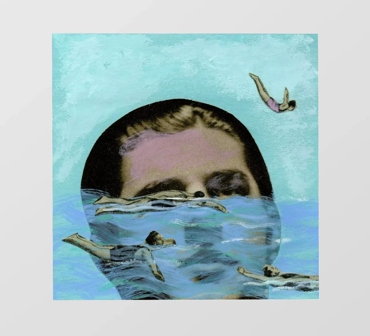 Man Overboard lámina retroiluminada de Ellen Weinstein