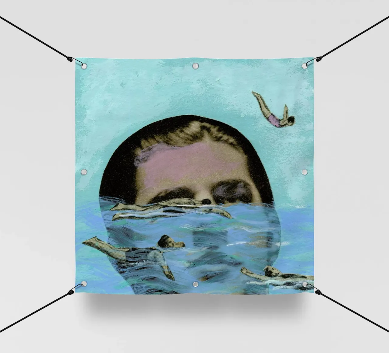 Man Overboard telo in pvc da Ellen Weinstein