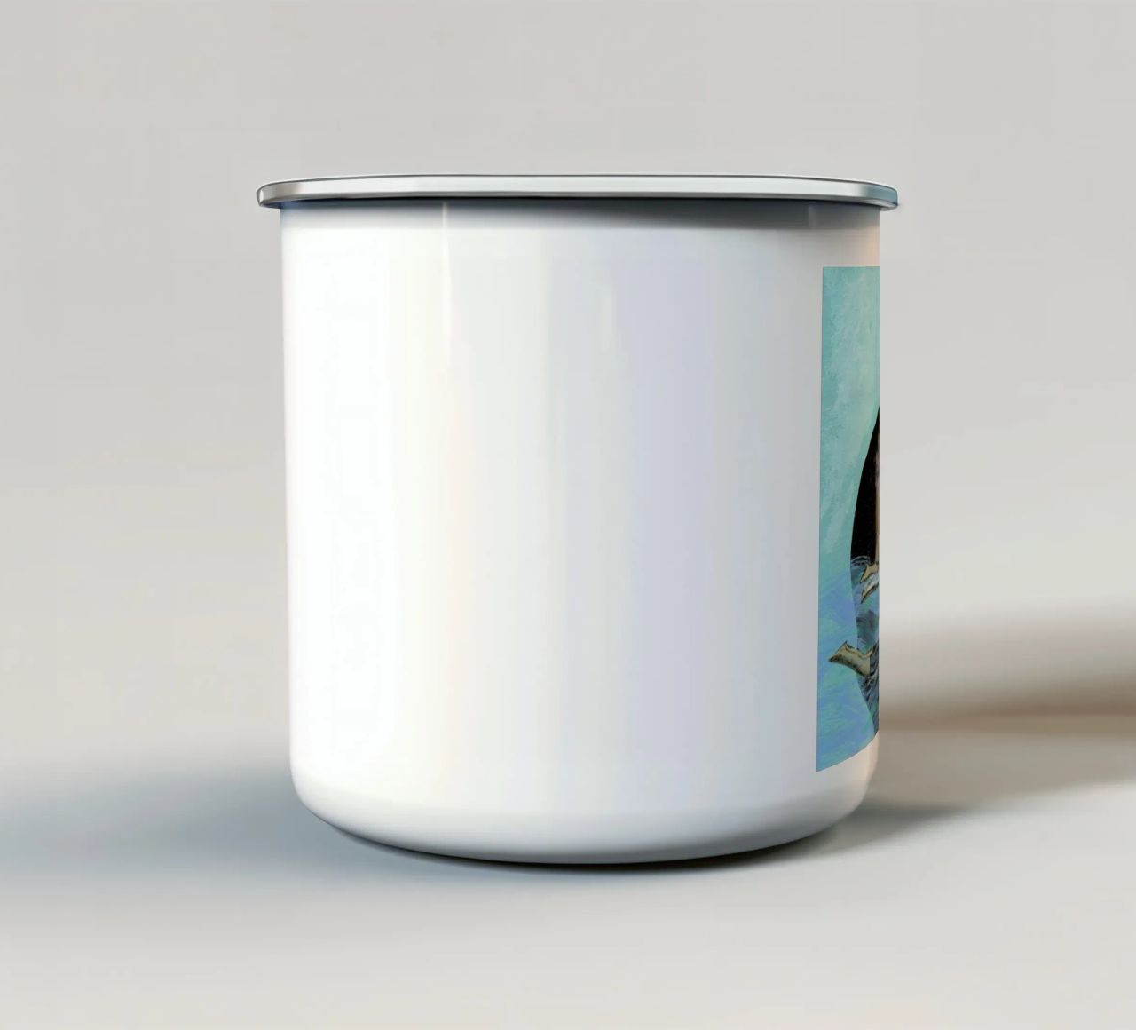 Man Overboard tazza in smalto da Ellen Weinstein