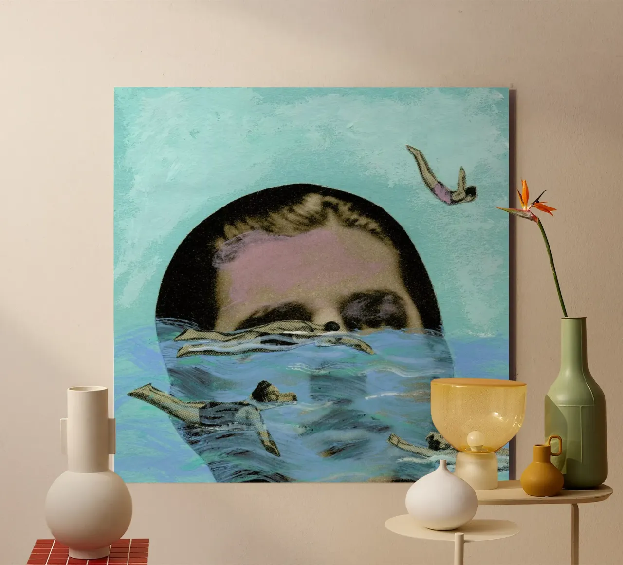 Man Overboard alluminio dibond da Ellen Weinstein