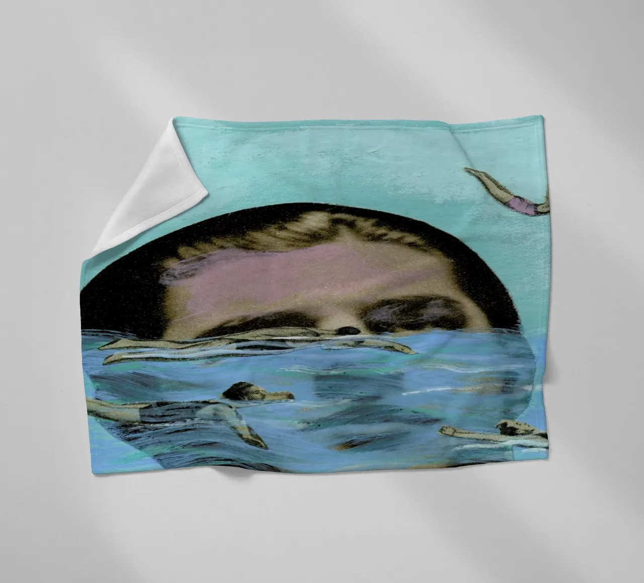 Man Overboard coperta in pile da Ellen Weinstein
