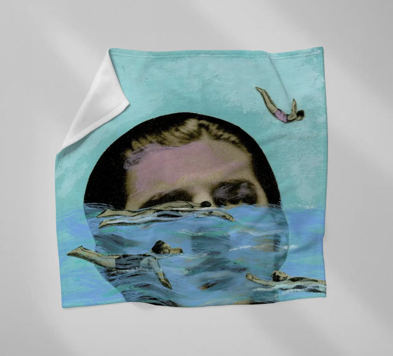 Man Overboard coperta in pile da Ellen Weinstein