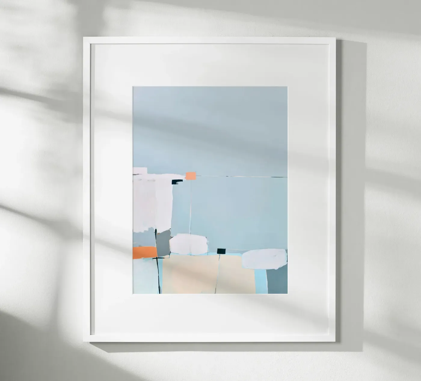 Stille vormen in hemelsblauw poster van Carinaprint