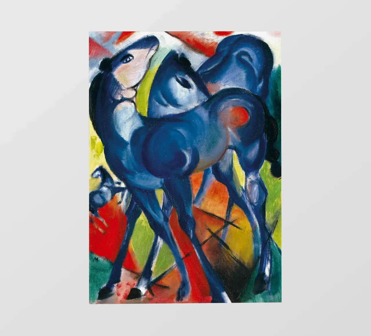 Franz Marc - I puledri blu pellicola backlit da ARTOTHEK