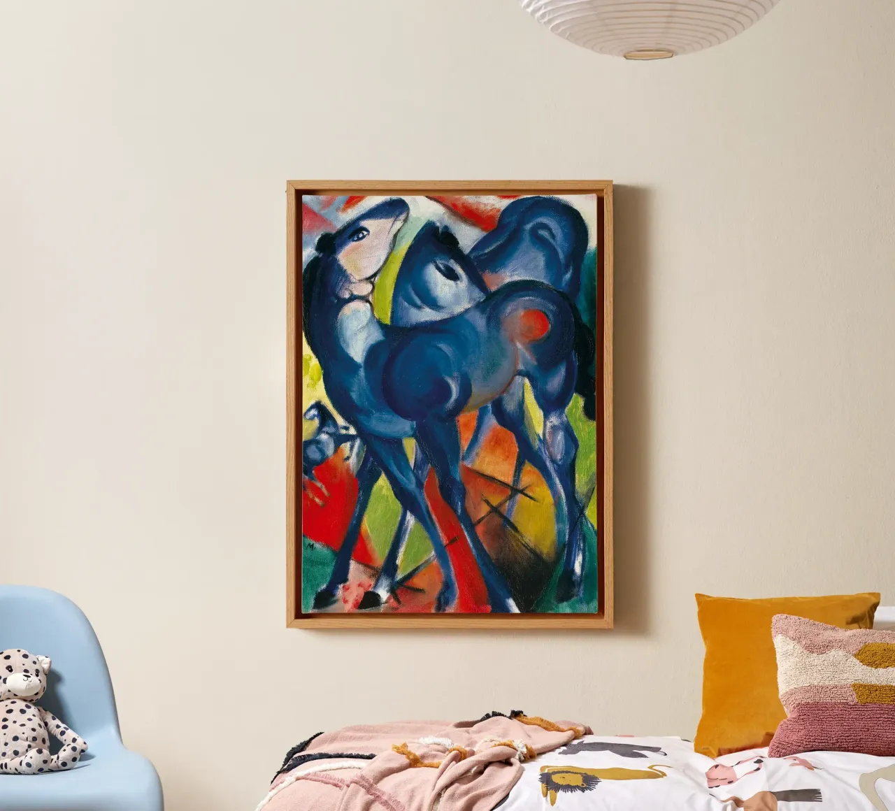 Franz Marc - I puledri blu tela con Cornice a cassetta da ARTOTHEK