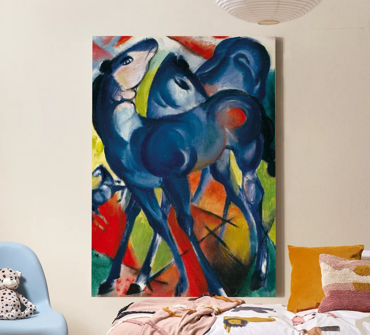 Franz Marc - I puledri blu tela con Cornice a cassetta da ARTOTHEK