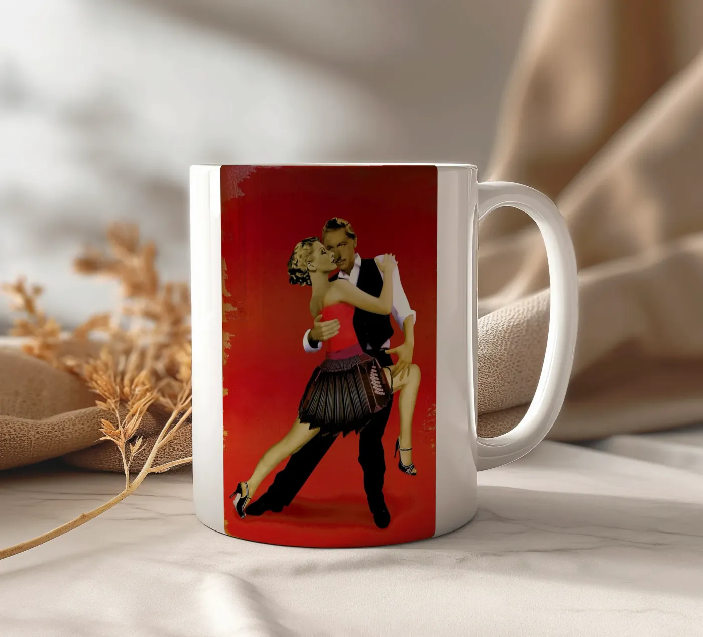 Tango ceramic mug by Ellen Weinstein