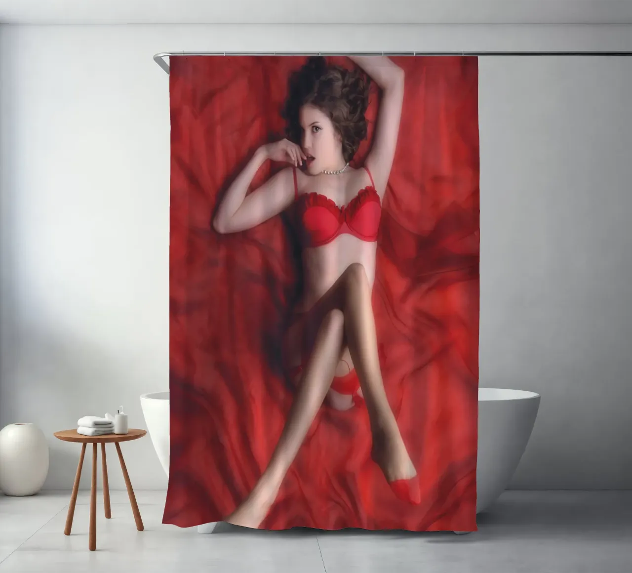 Dulce in red tenda da doccia da Dave Hare Photography