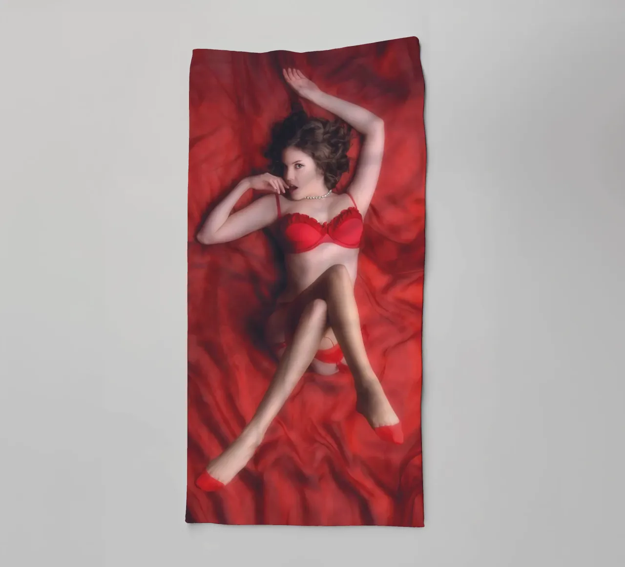 Dulce in red asciugamano da bagno da Dave Hare Photography