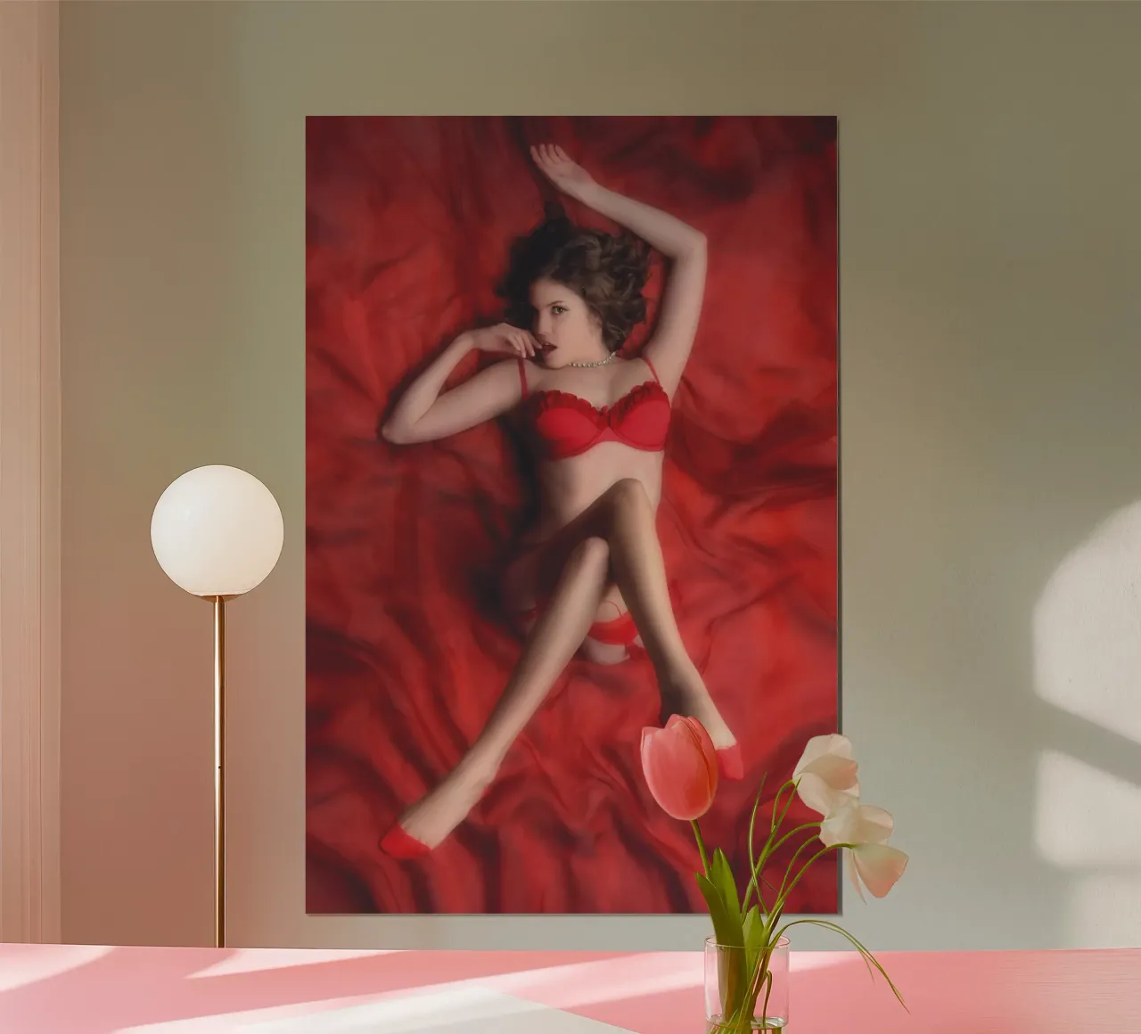 Dulce in red carta hahnemühle da Dave Hare Photography