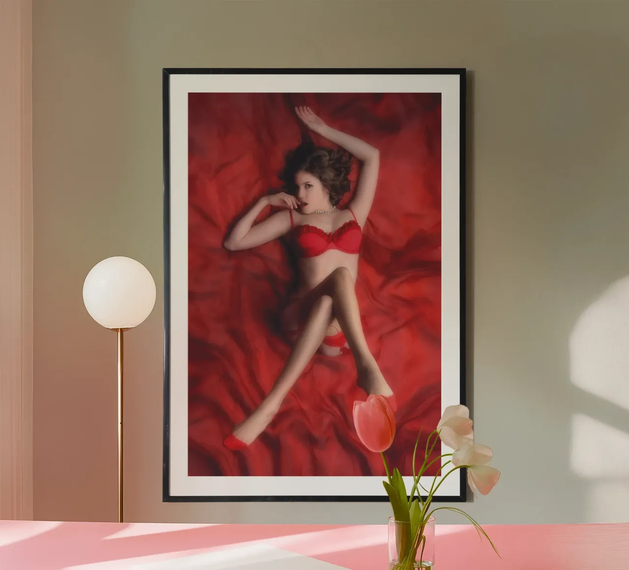 Dulce in red carta hahnemühle da Dave Hare Photography