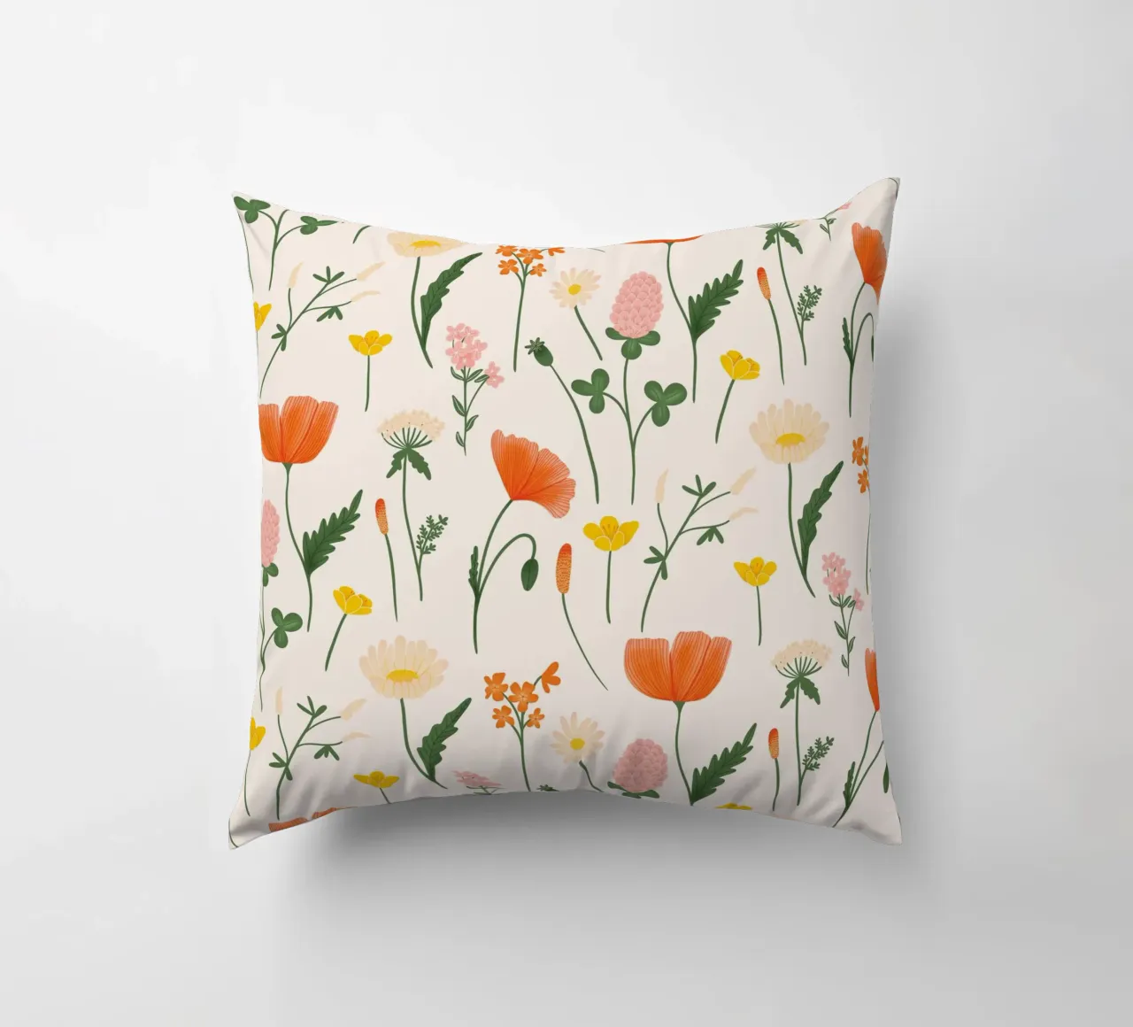 incantevoli fiori di campo cuscino da nicigabrieldesigns