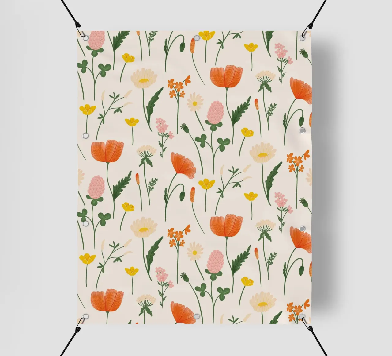 incantevoli fiori di campo telo in pvc da nicigabrieldesigns