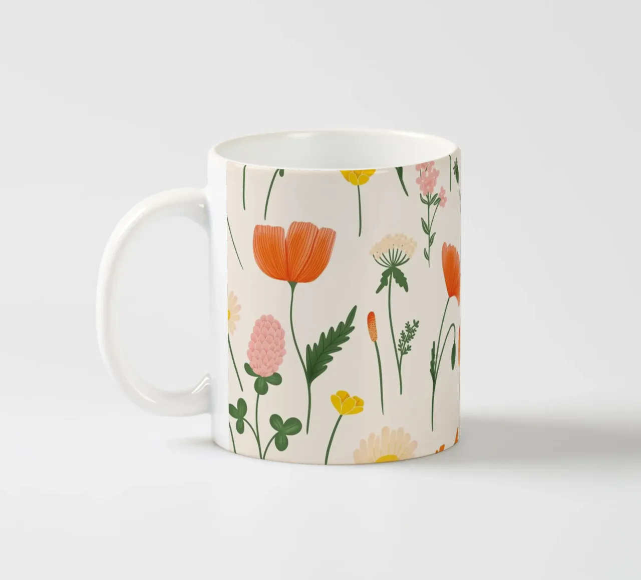 incantevoli fiori di campo tazza in ceramica da nicigabrieldesigns