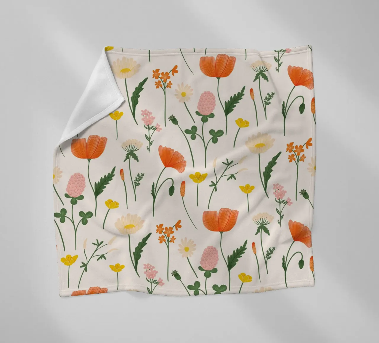 incantevoli fiori di campo coperta in pile da nicigabrieldesigns