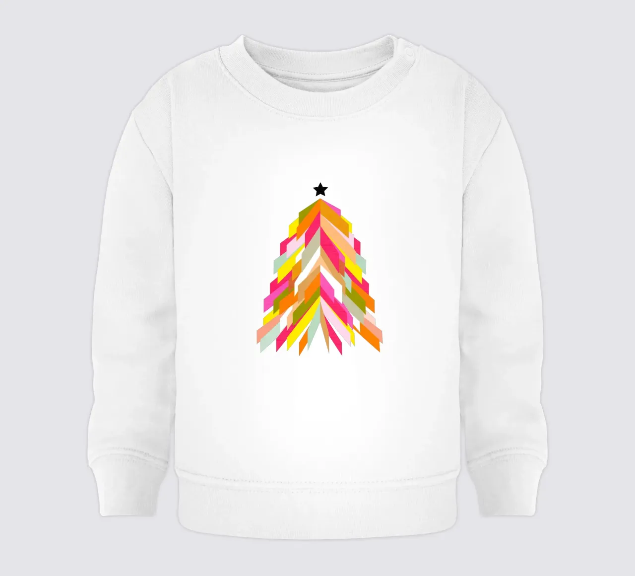 Albero di Natale retrò su bianco felpa neonato da Dominique Vari