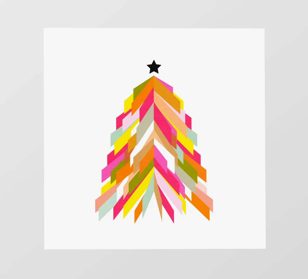 Albero di Natale retrò su bianco pellicola backlit da Dominique Vari