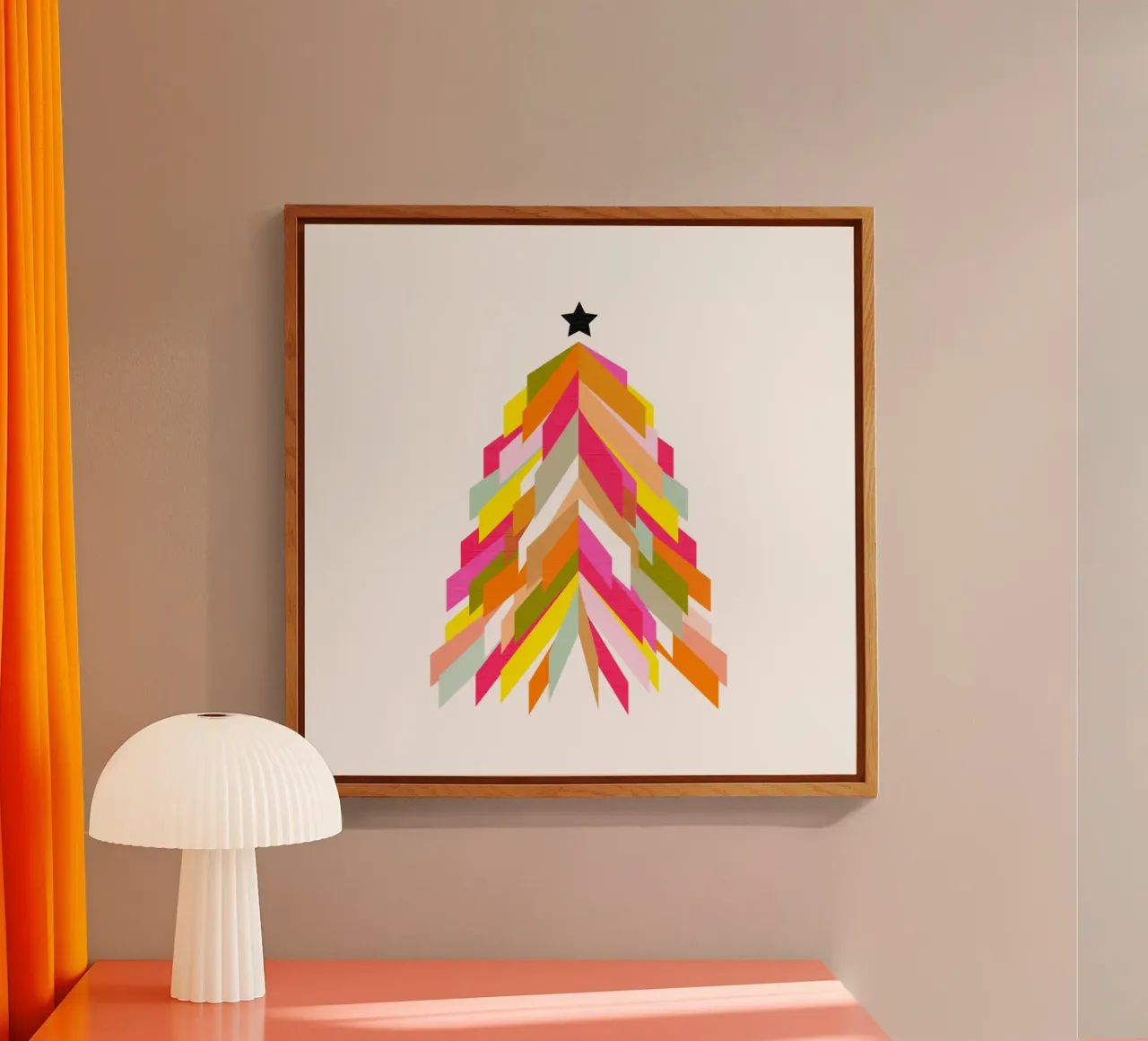Albero di Natale retrò su bianco plexiglass da Dominique Vari