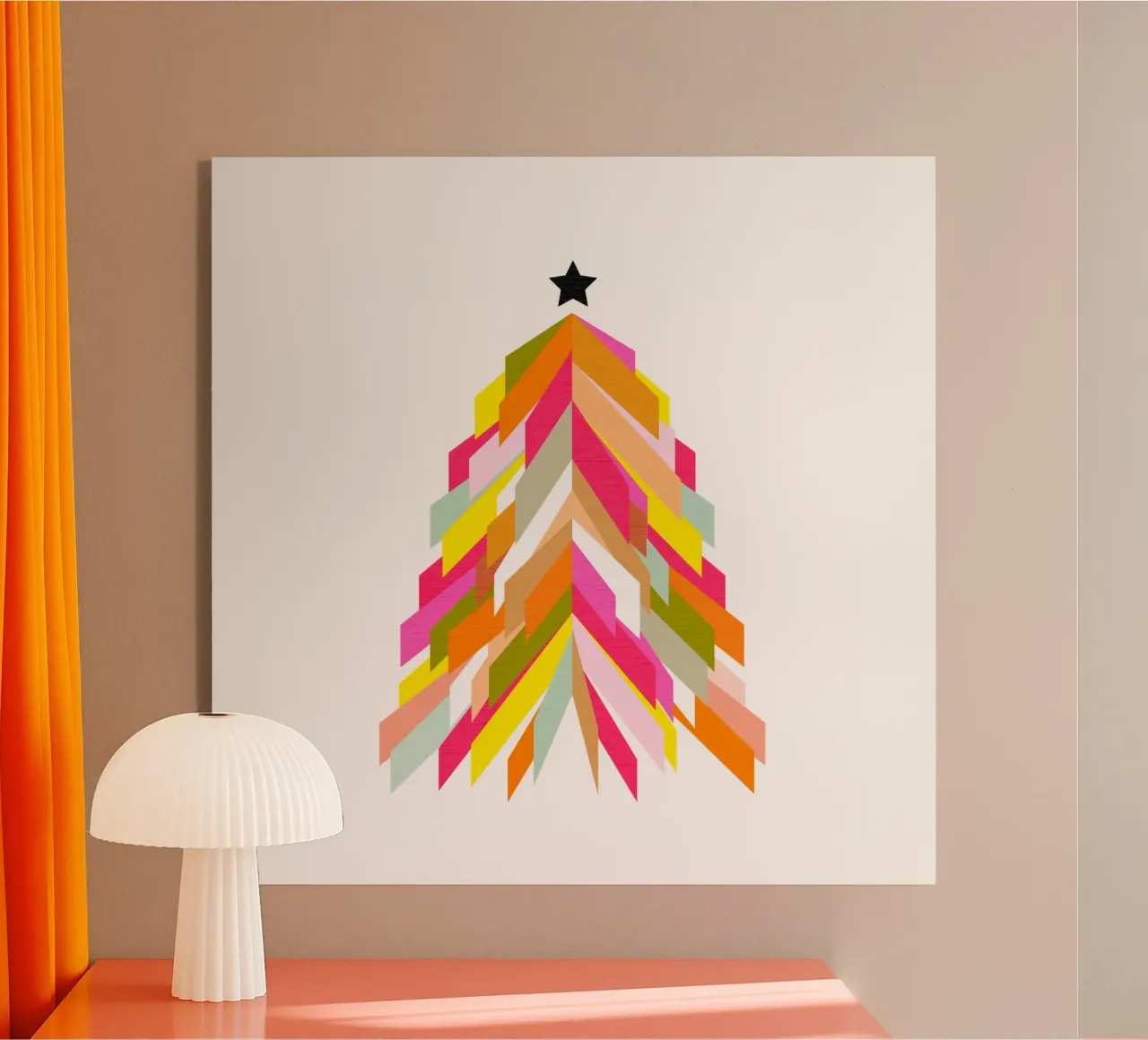 Albero di Natale retrò su bianco plexiglass da Dominique Vari