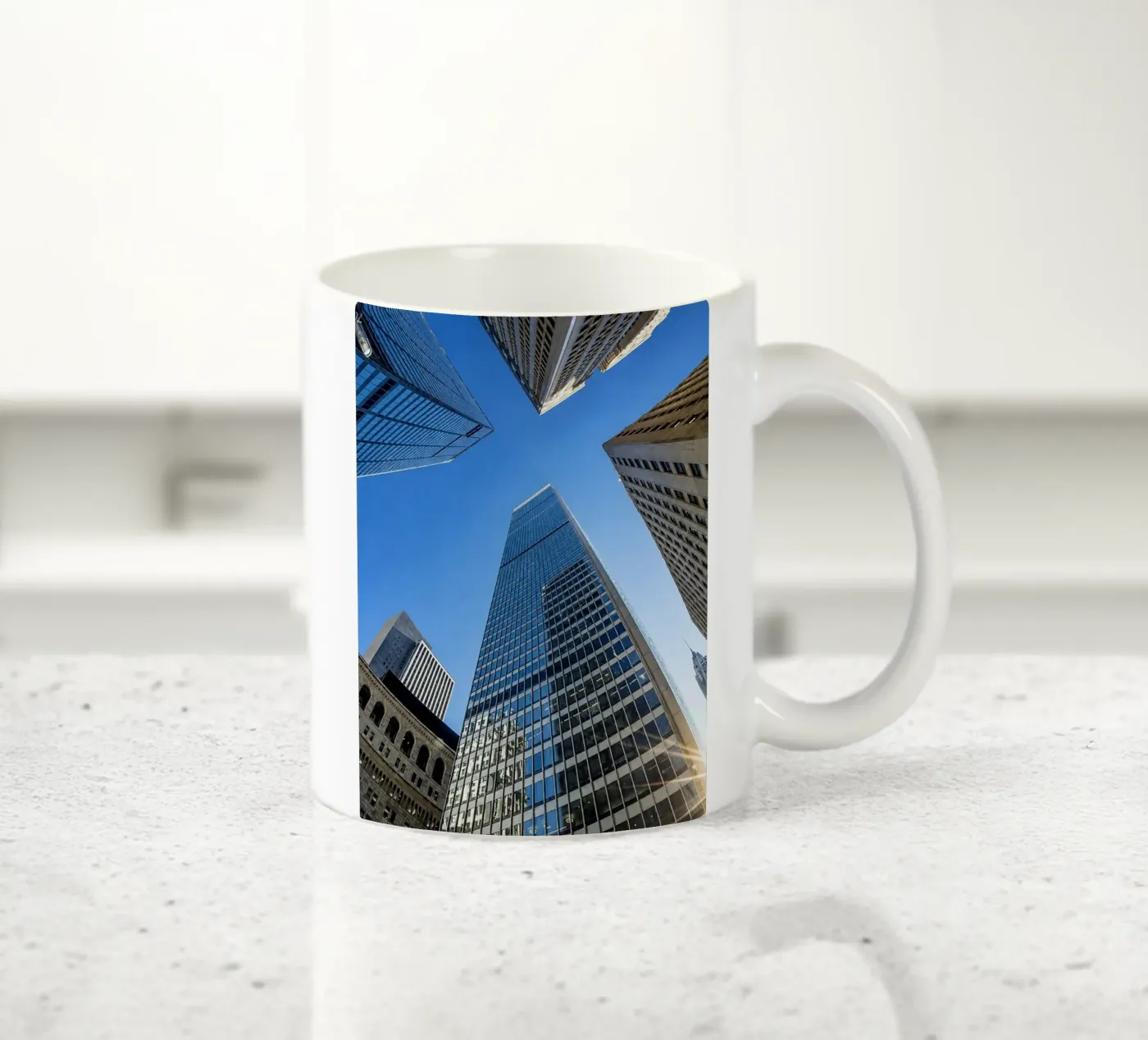 skyscraper view ceramic mug by onelife