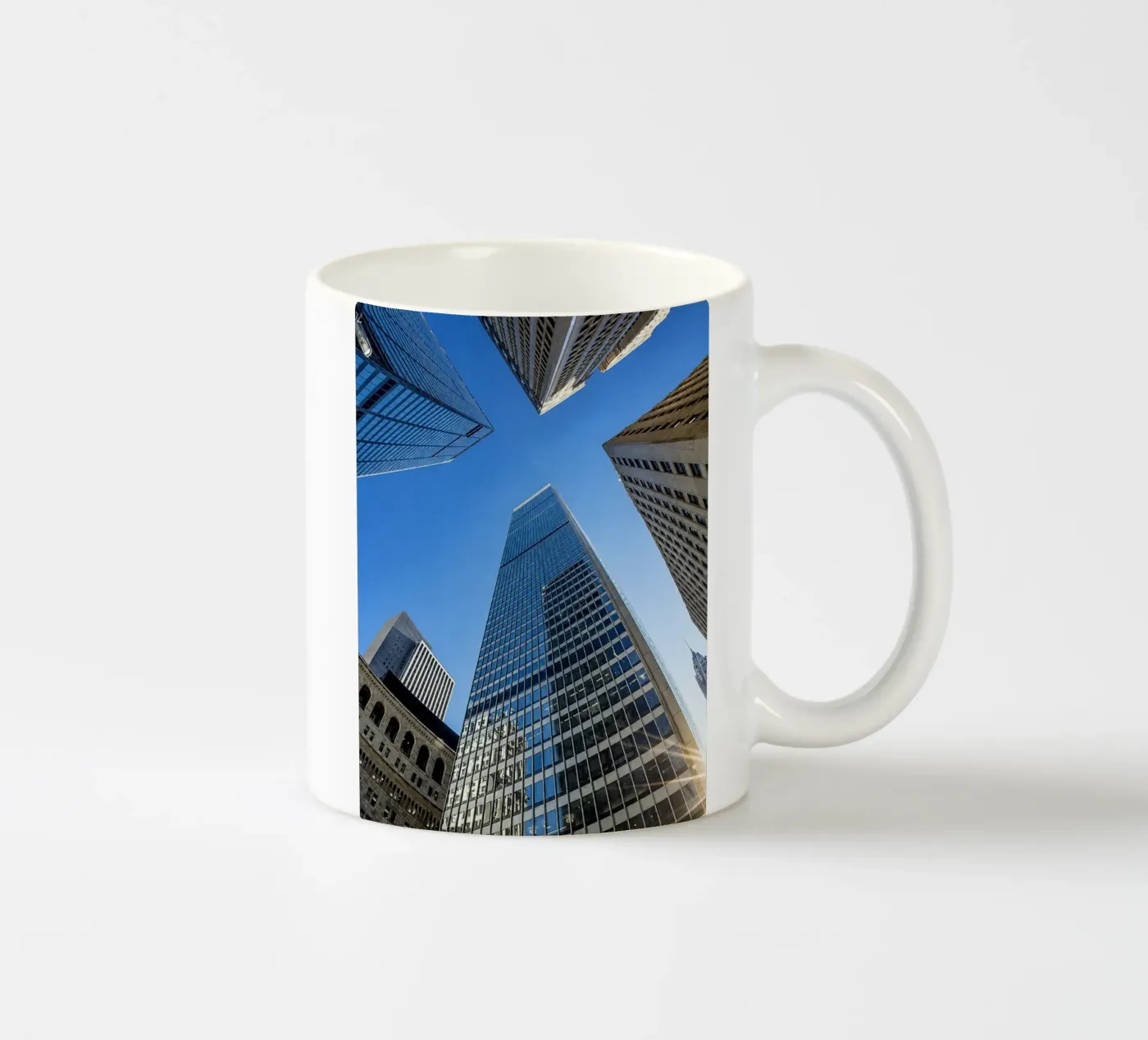 skyscraper view ceramic mug by onelife