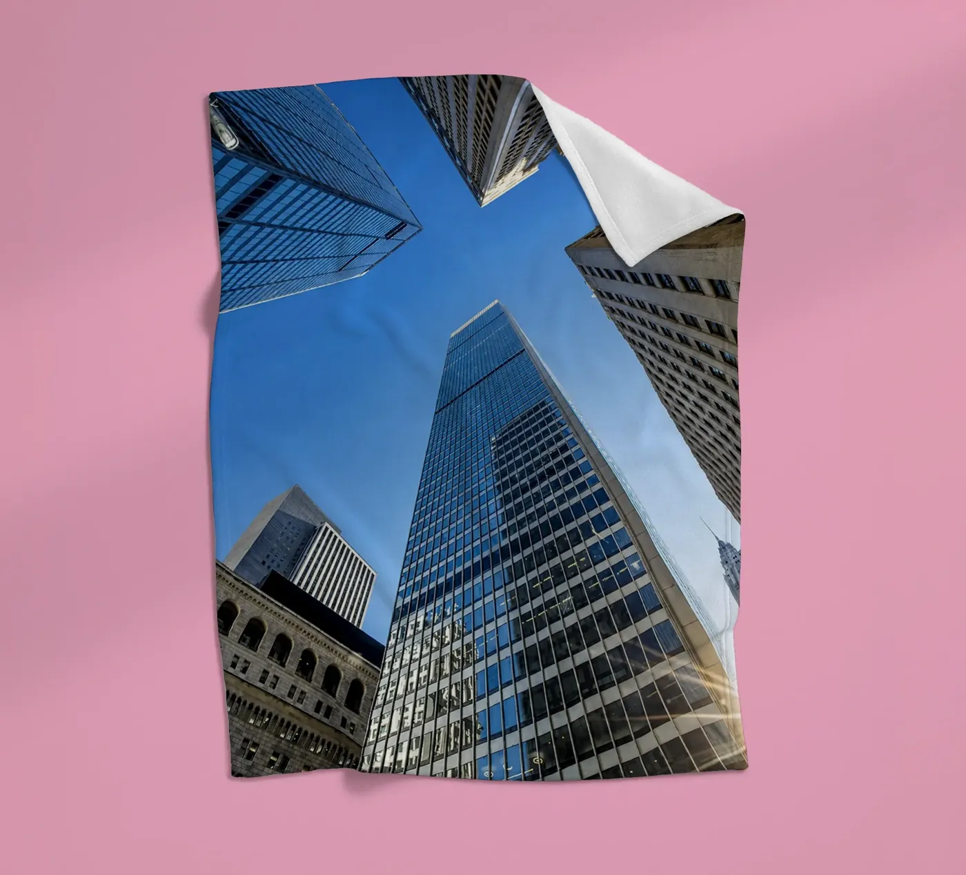 skyscraper view fleece blanket by onelife