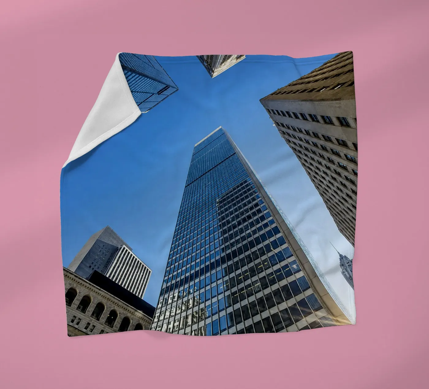 skyscraper view fleece blanket by onelife