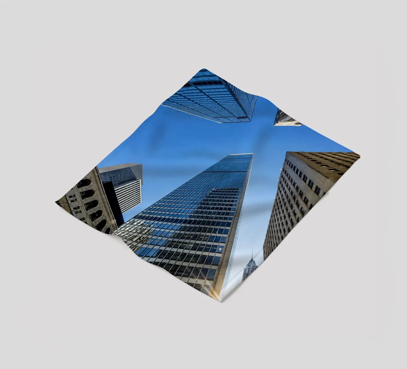 skyscraper view fleece blanket by onelife