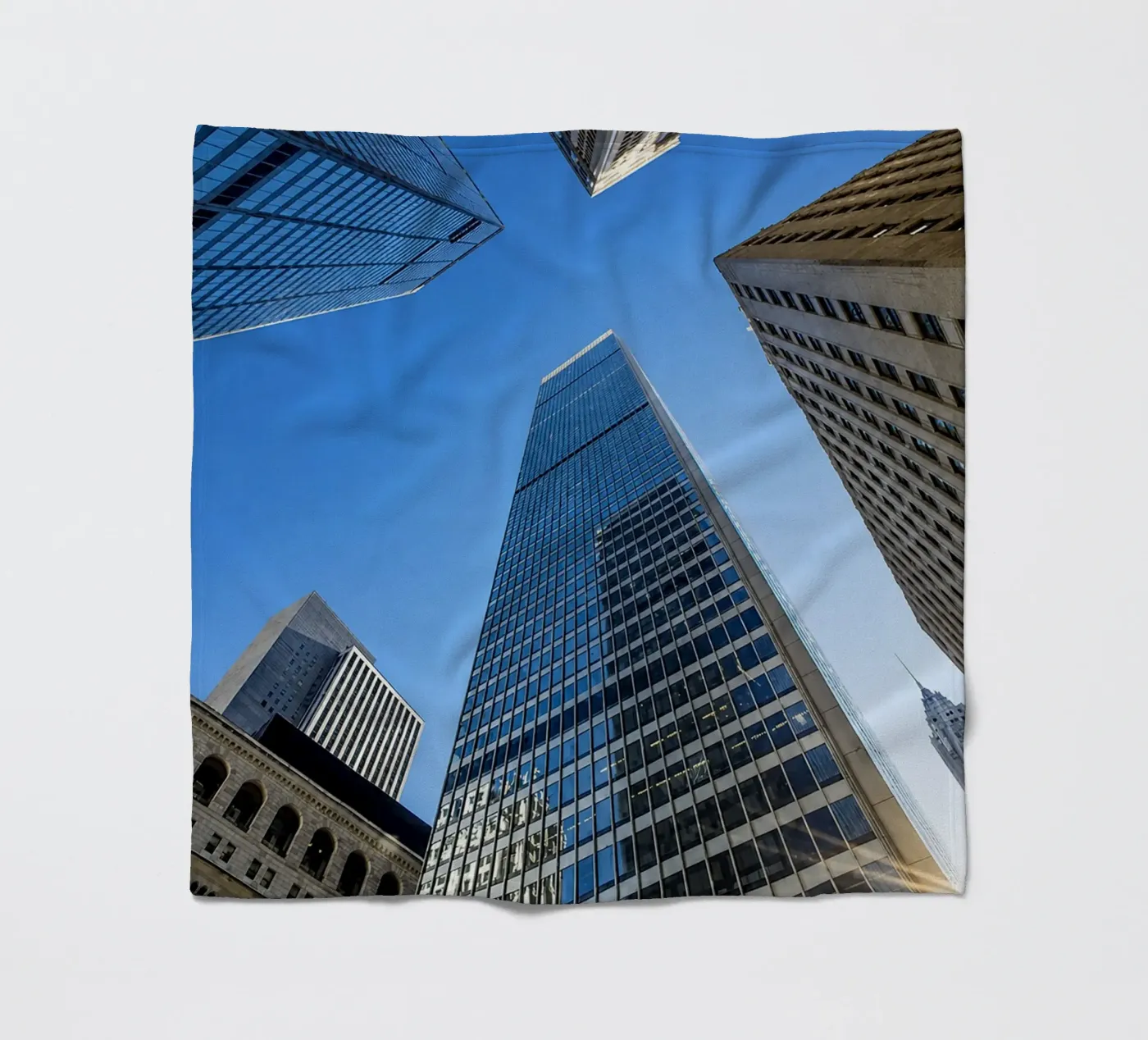 skyscraper view fleece blanket by onelife