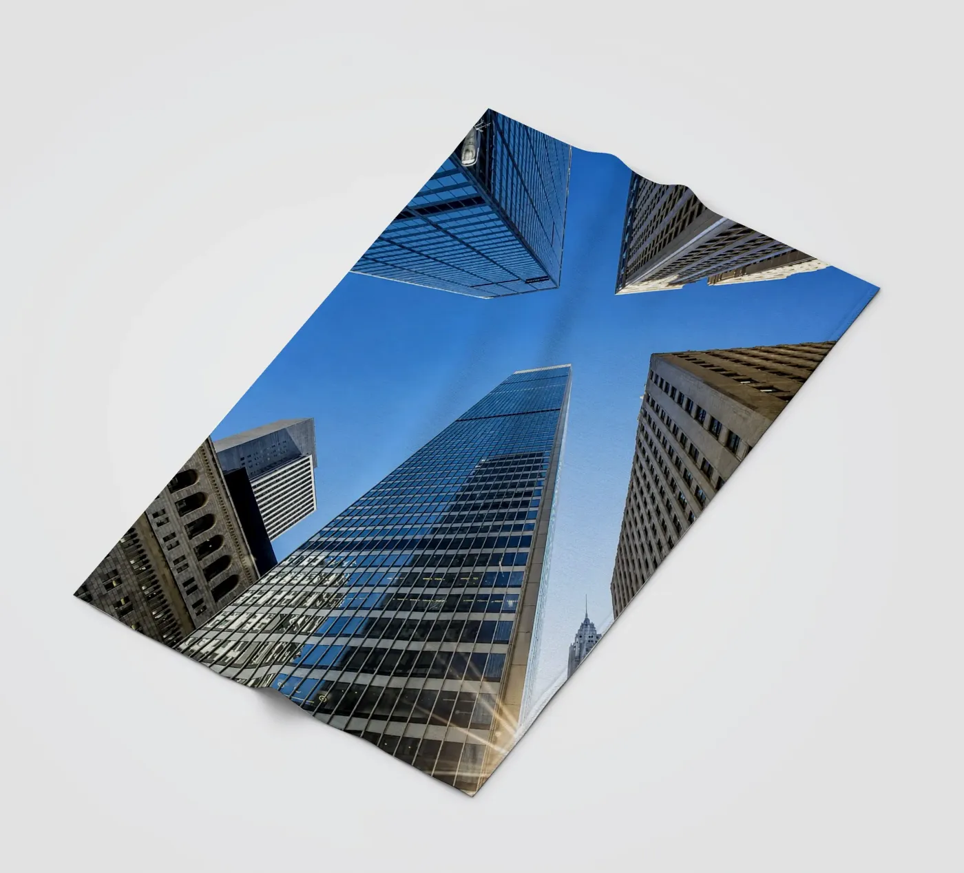 skyscraper view fleece blanket by onelife