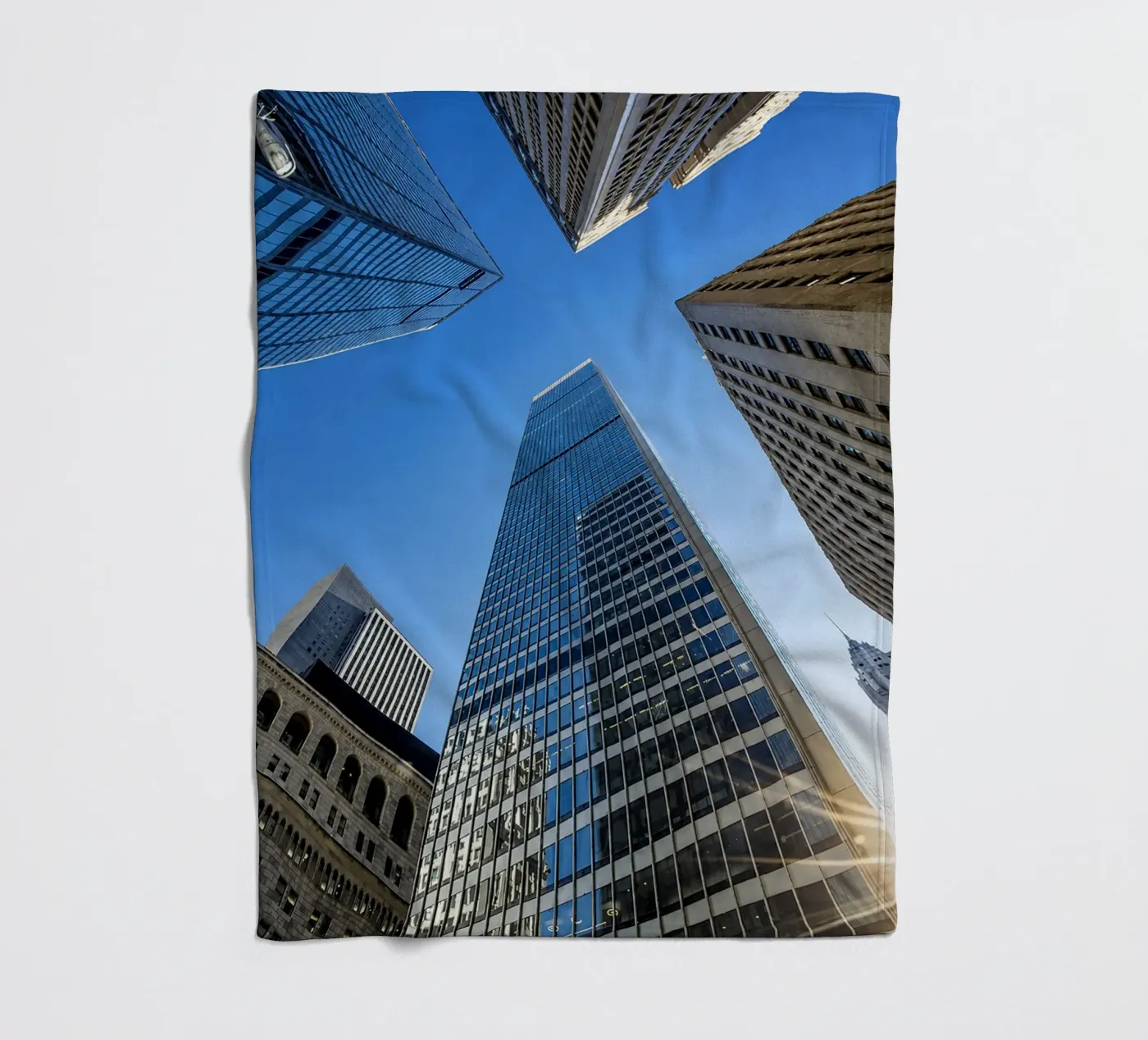 skyscraper view fleece blanket by onelife
