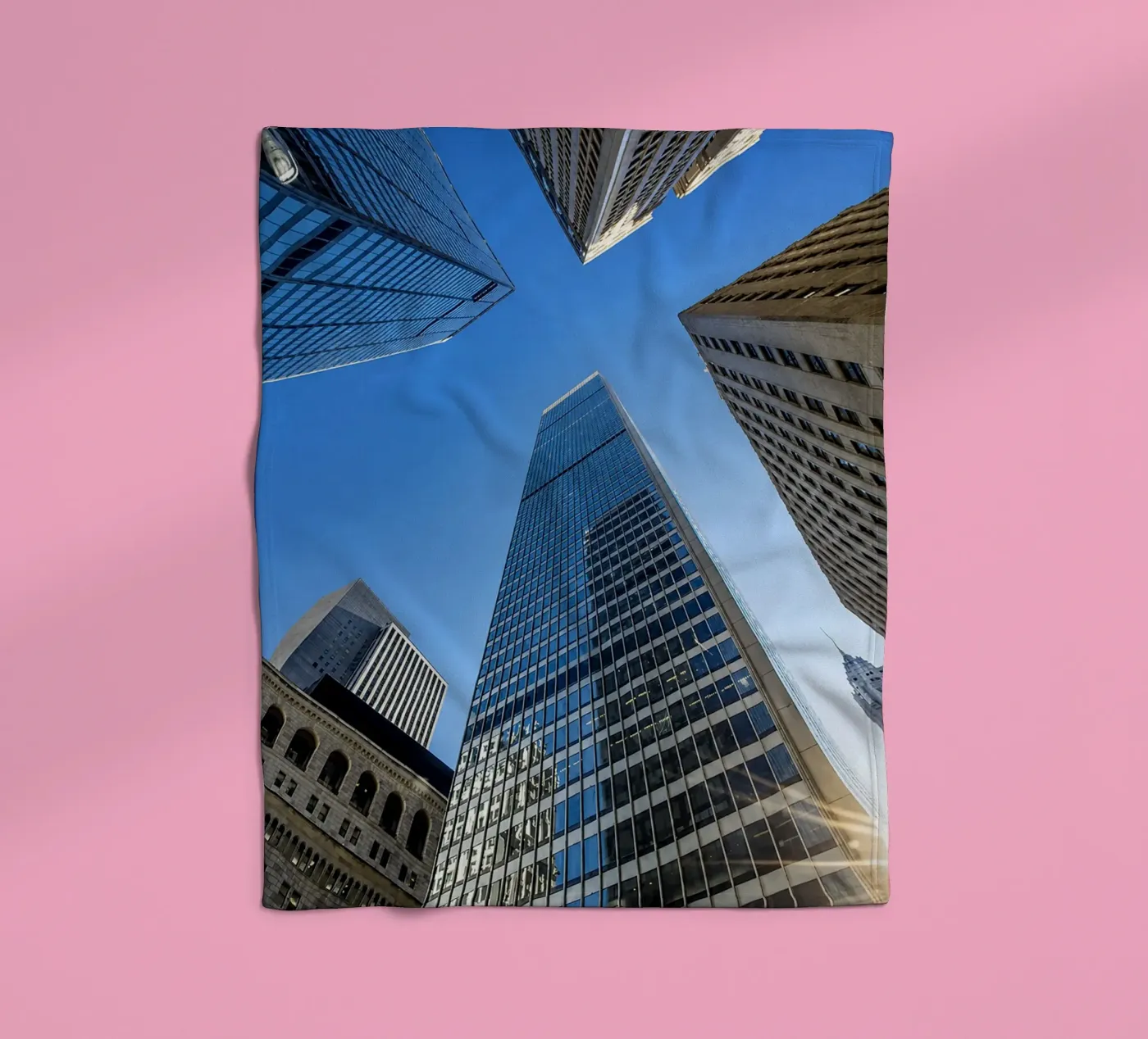 skyscraper view fleece blanket by onelife