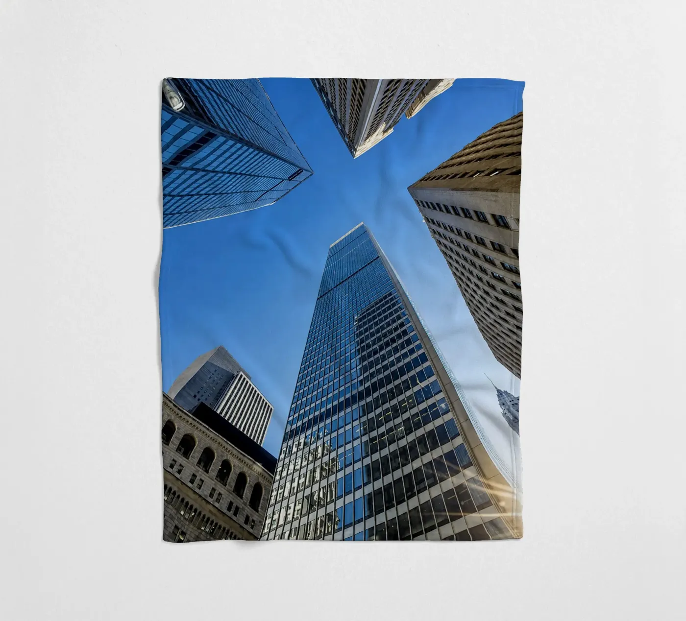 skyscraper view fleece blanket by onelife