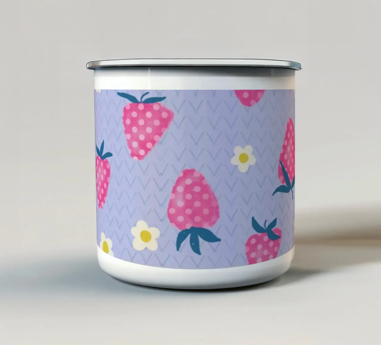 Fragole tazza in smalto da nicigabrieldesigns