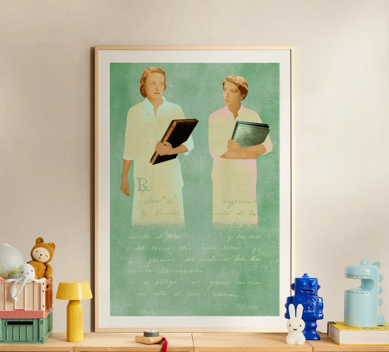 The Sisters poster con telaio in alluminio da Ellen Weinstein