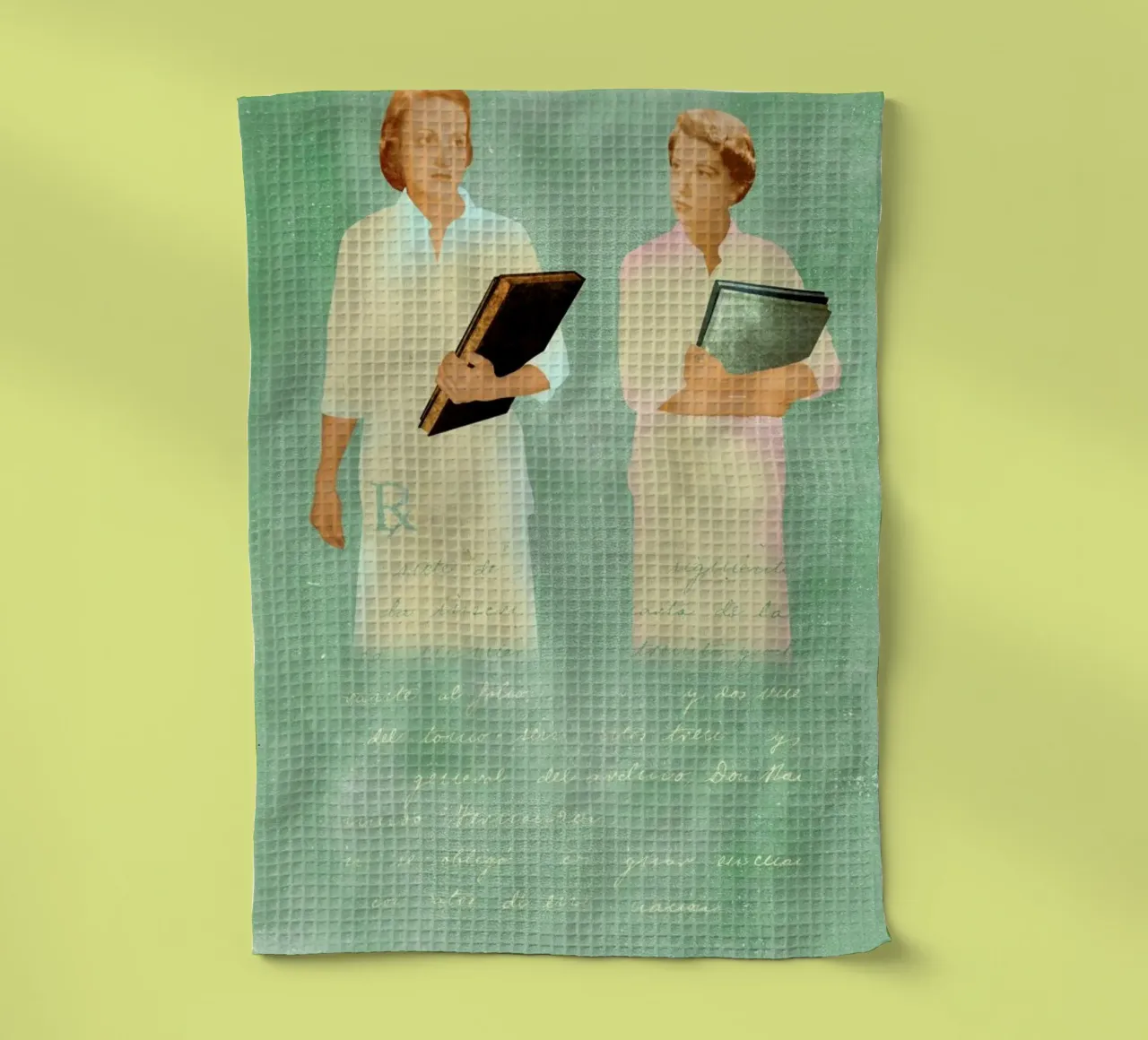 The Sisters tea towel by Ellen Weinstein