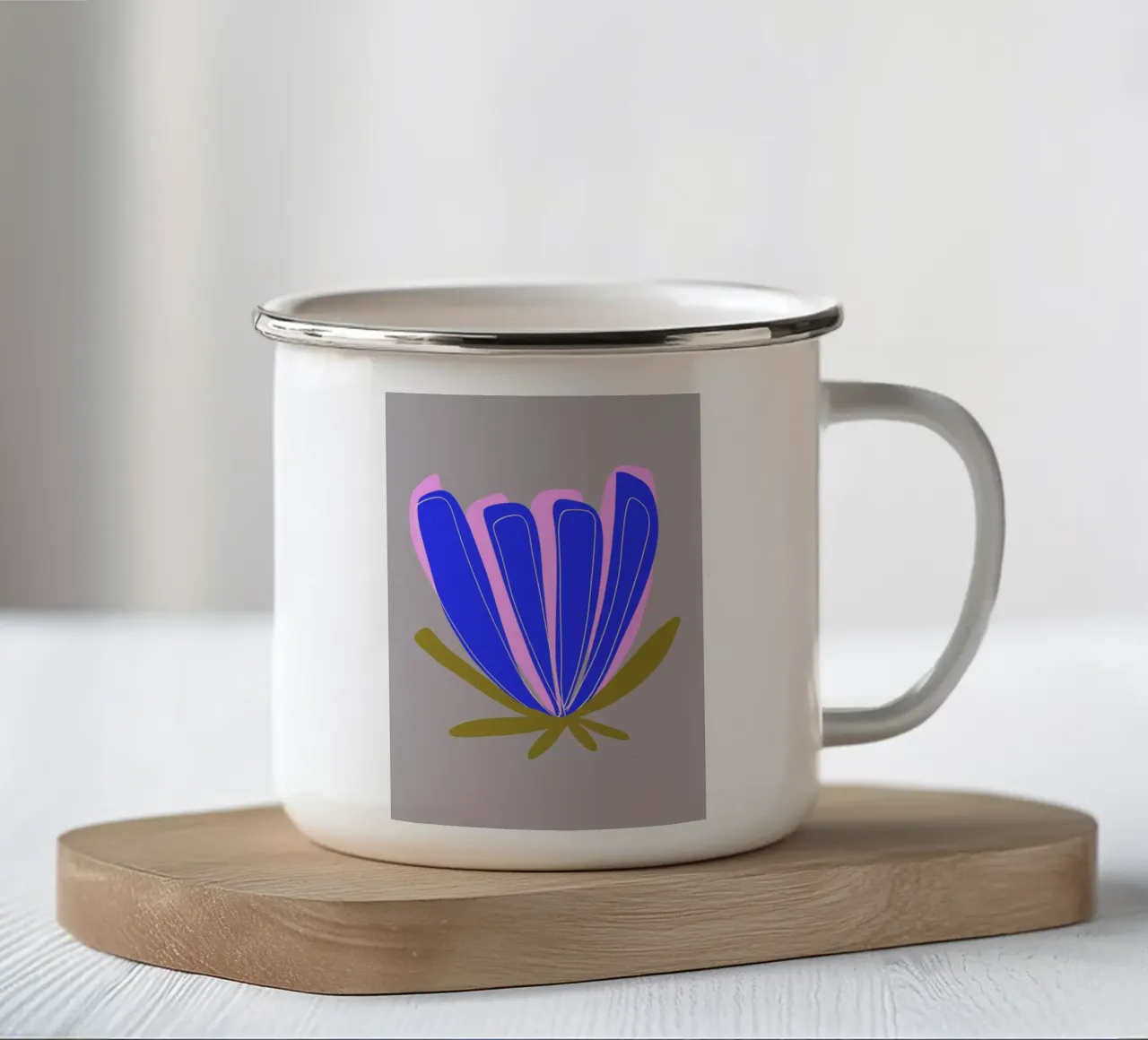A Flower 1 tazza in smalto da Studio Memb
