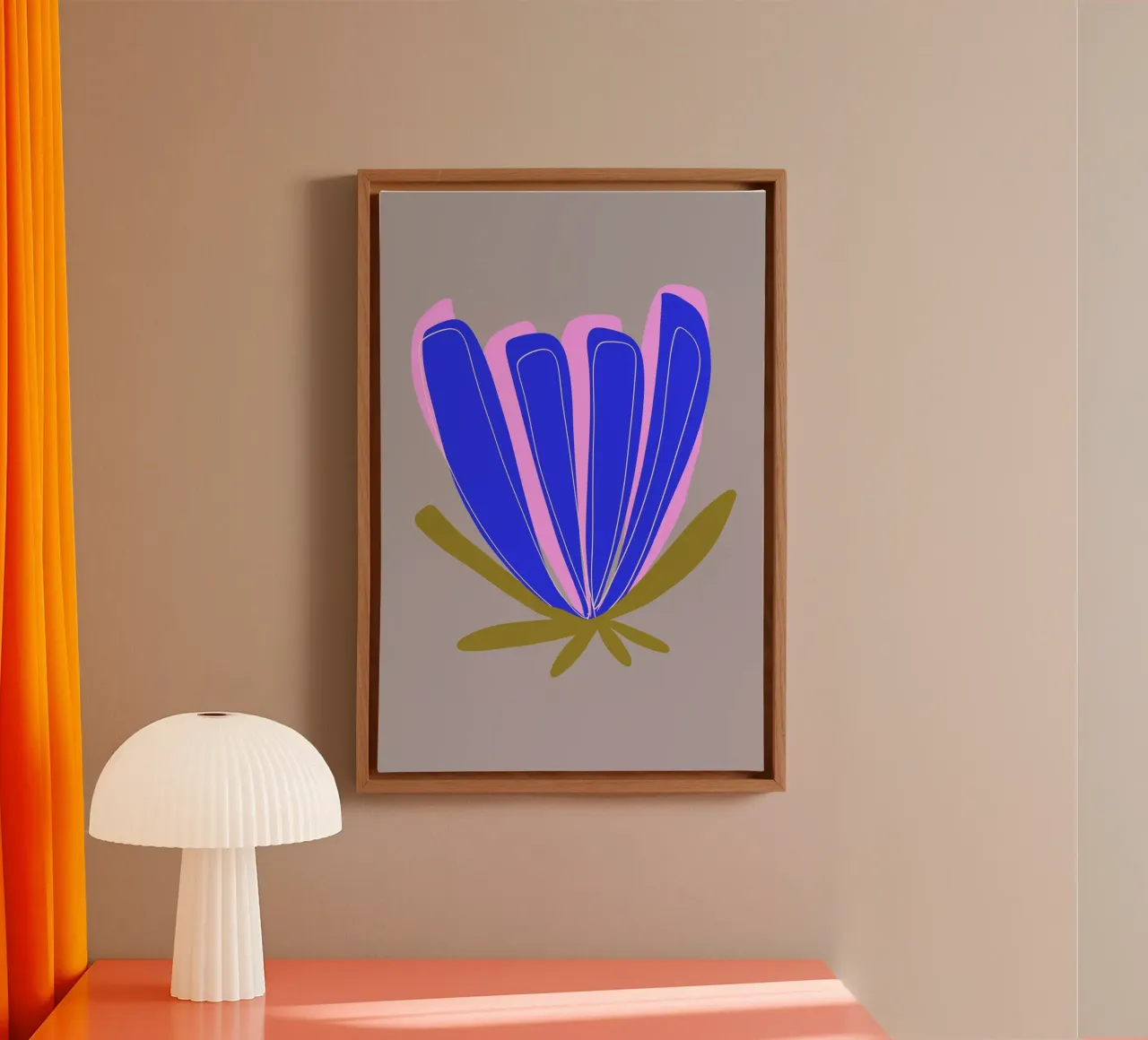 A Flower 1 tela con Cornice a cassetta da Studio Memb