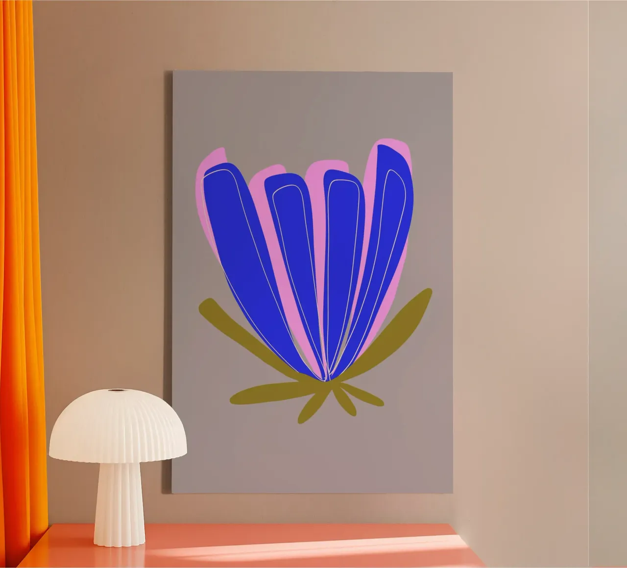 A Flower 1 tela con Cornice a cassetta da Studio Memb