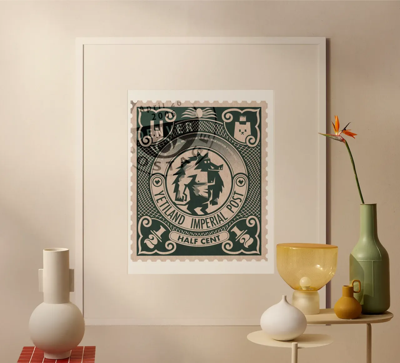 Yetiland Imperial post, half cent poster con telaio in alluminio da Yetiland