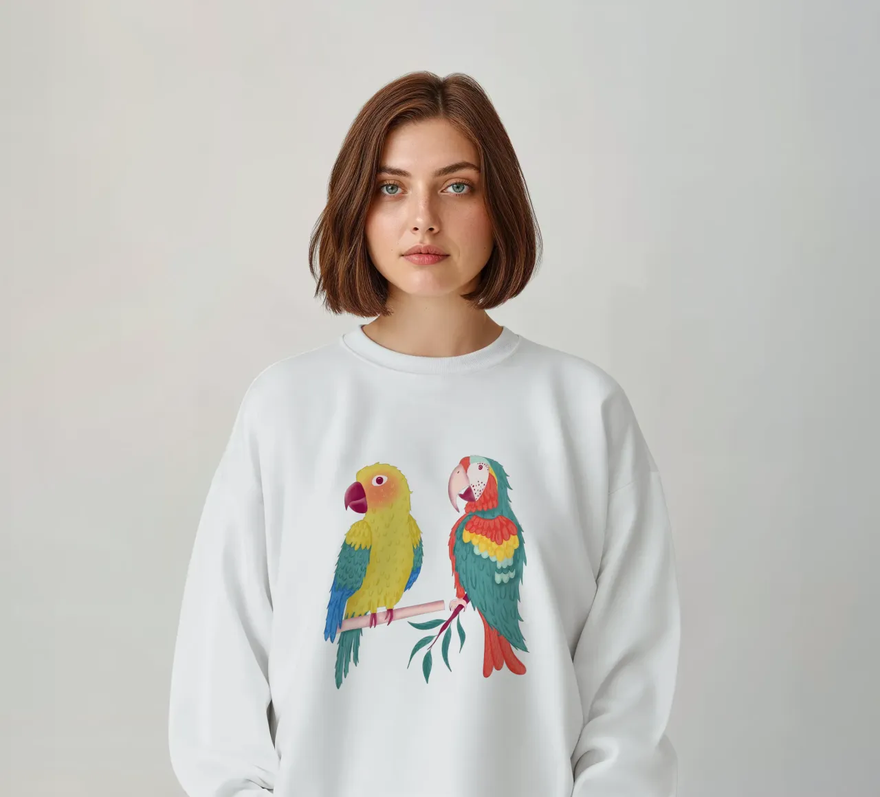 Pappagalli colorati felpa da nicigabrieldesigns