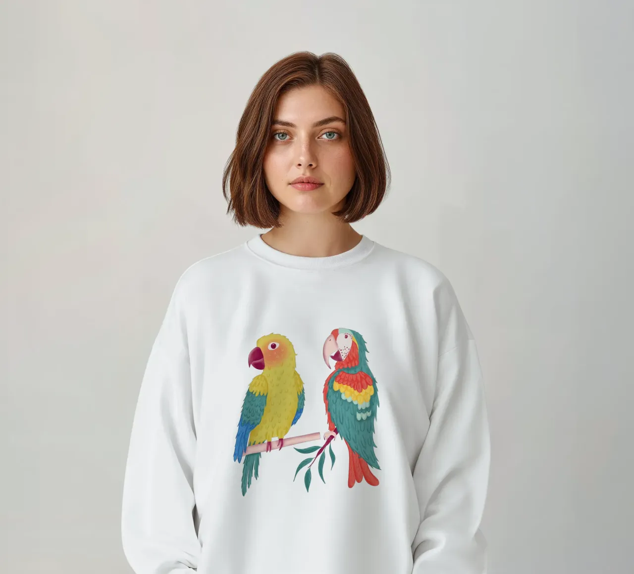 Pappagalli colorati felpa da nicigabrieldesigns