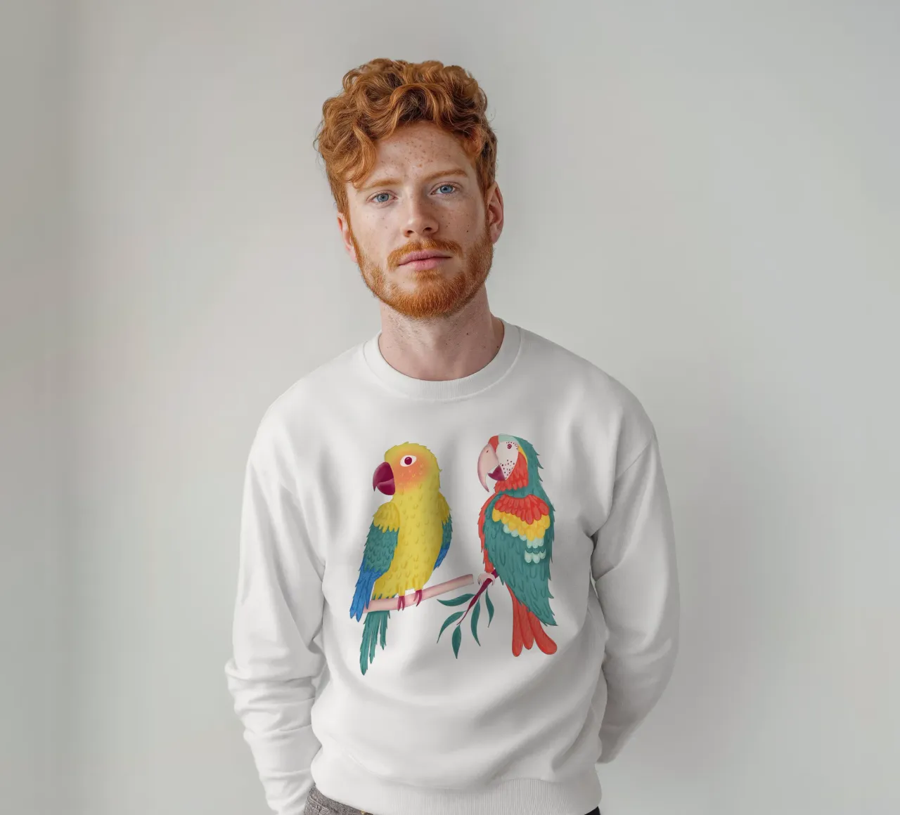 Pappagalli colorati felpa da nicigabrieldesigns