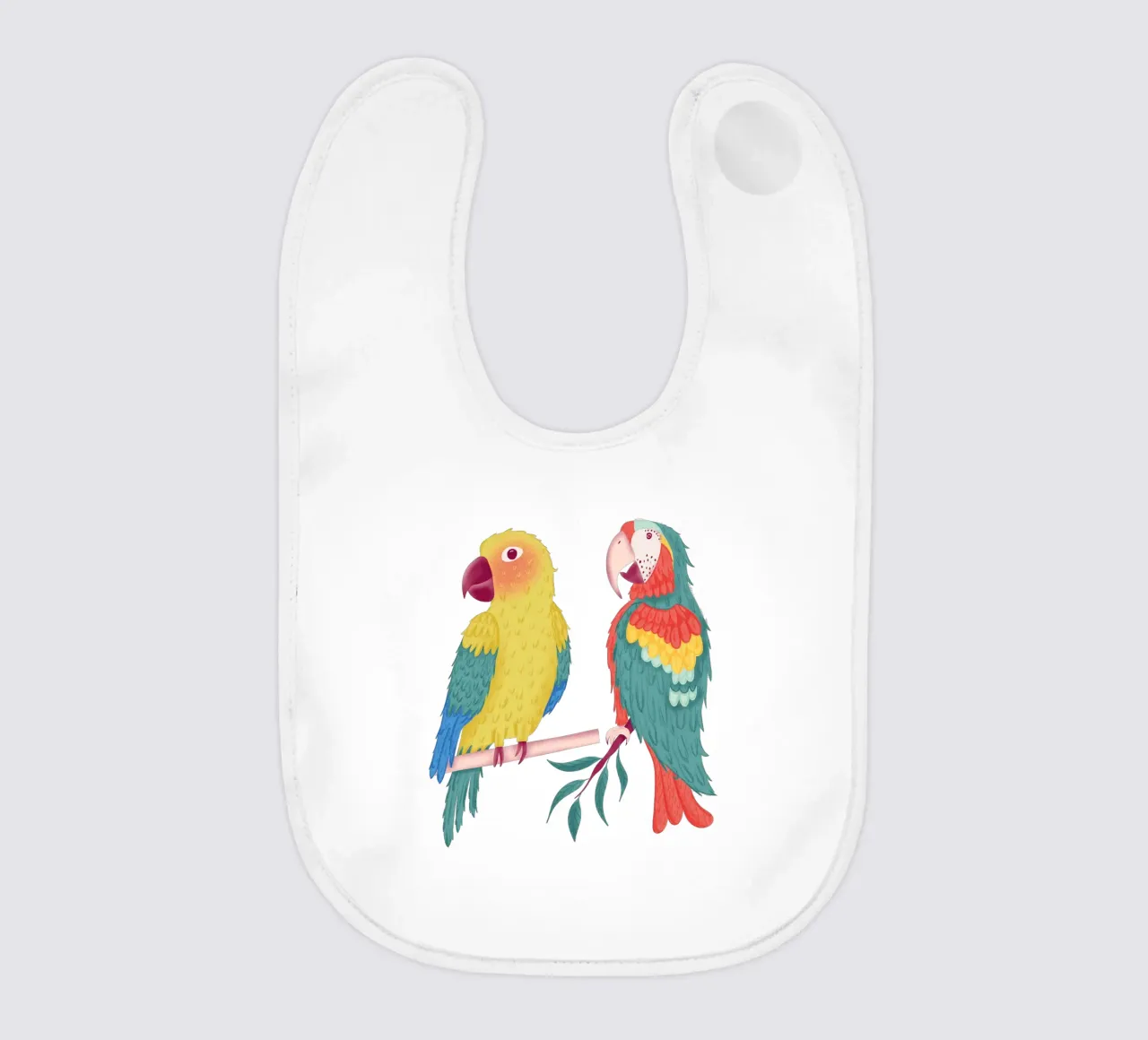 Pappagalli colorati bavaglino da nicigabrieldesigns